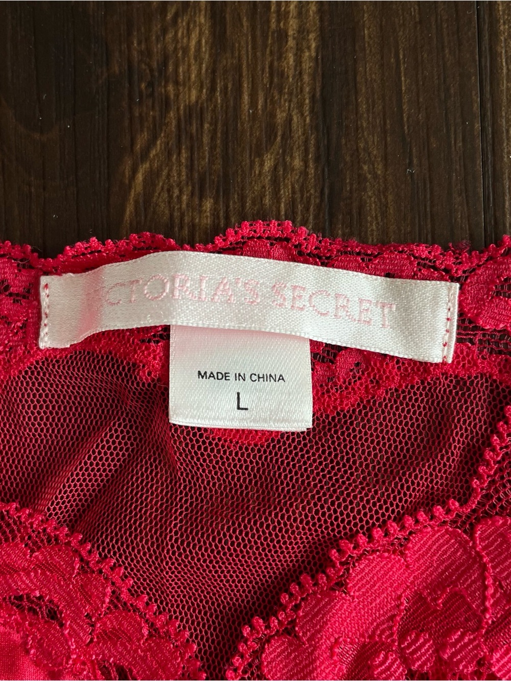 Vtg Y2K Victoria Secret Babydoll Flyaway Chemise Lingerie Large Red Silk Lace - Picture 2 of 13